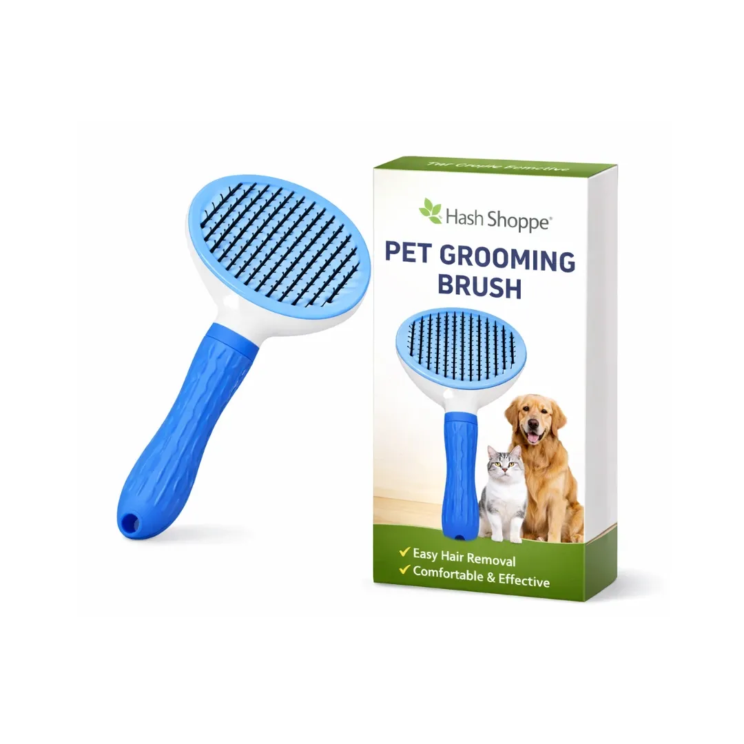 Hash Shoppe Slicker Comb - Premium Grooming Tool for Pets - Effortlessly Removes Tangles, Mats, and Loose Fur - Large Size