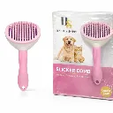 Hash Shoppe Slicker Comb - Premium Grooming Tool for Pets (Pink)