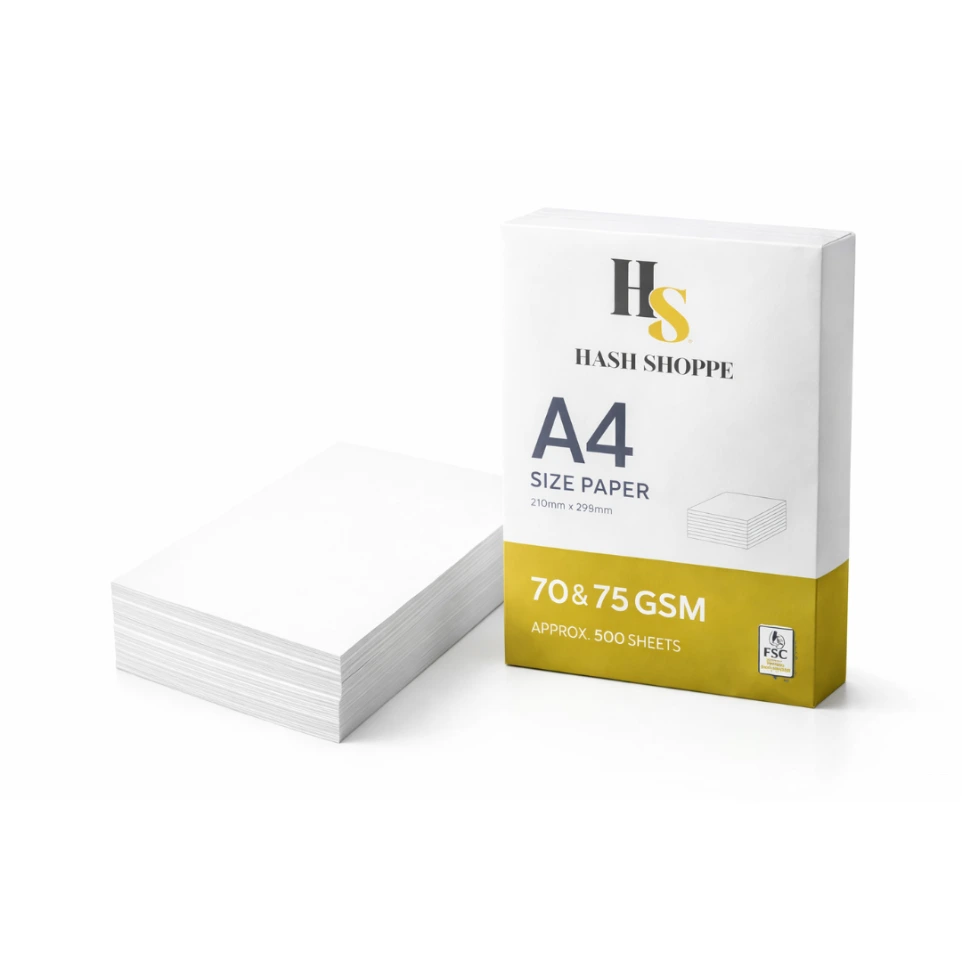 A4, 500 Sheets, 75 GSM Paper Copier Combo Pack of 2 Set