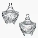 Hash Shoppe 210 ML Glass Bowl with Secure Lid – Ideal for Kitchen & Dining - Pack of 2