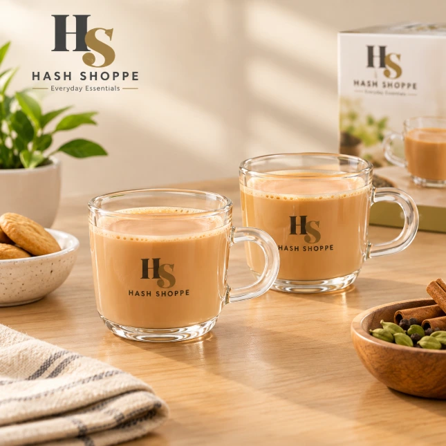 Hash Shoppe 210 ml Chai / Tea Glass – Set of 6